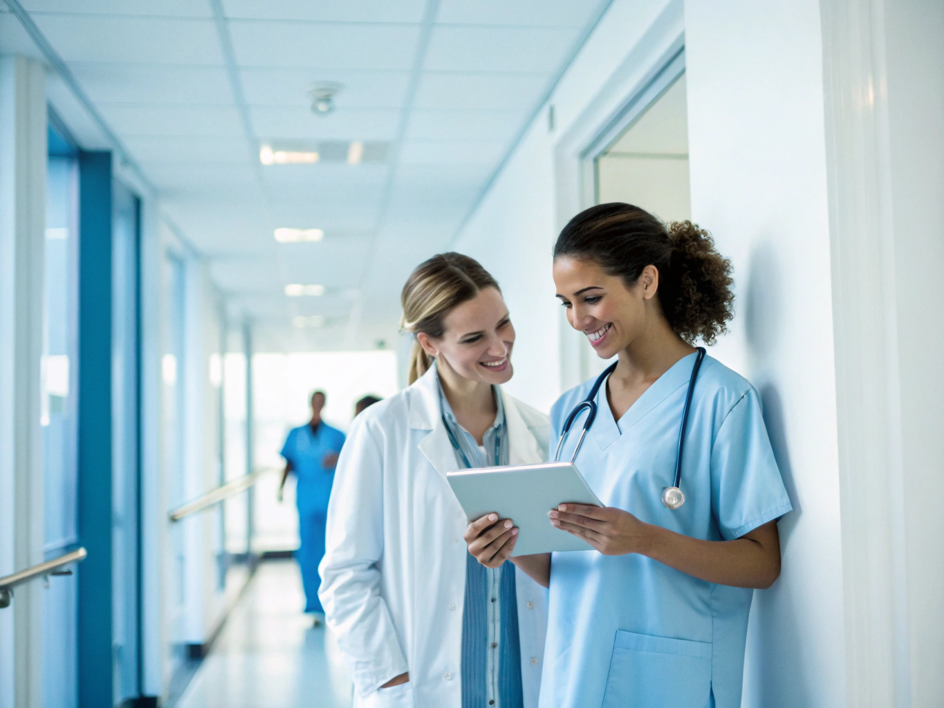 Healthcare professional managing schedule